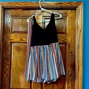 Black romper with detailed bottom